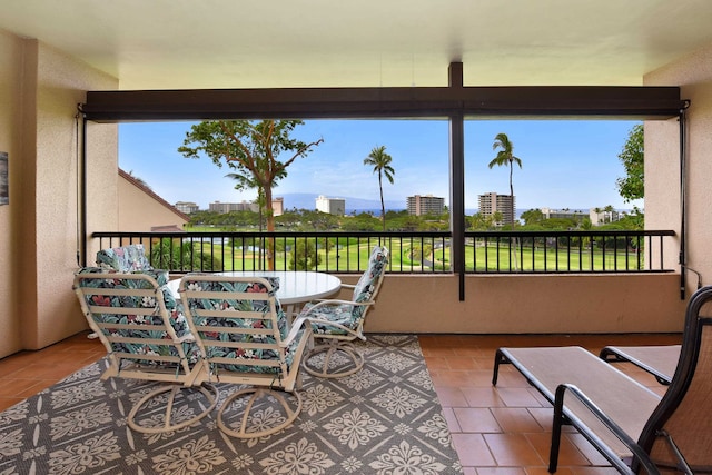 view of sunroom / solarium