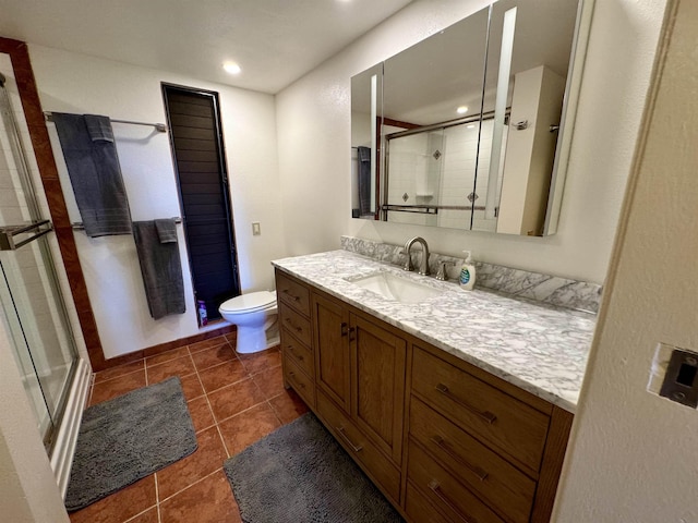 50 Kepuhi Pl Unit 103, Maunaloa, HI 96770 - bathroom with a shower stall, vanity, and tile patterned flooring