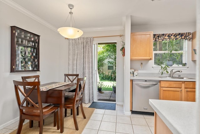 40 Halili Ln Unit 4D, Kihei, HI 96753 - dining area featuring ornamental molding and light tile patterned floors
