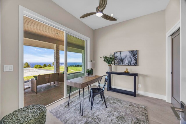 500 Kai Huki Cir Unit B, Haiku, HI 96708 - home office with ceiling fan and baseboards