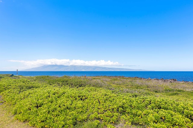 property view of water featuring a mountain view