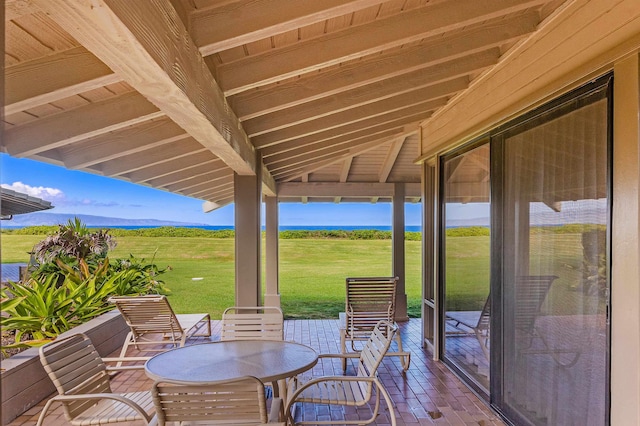 view of patio / terrace featuring outdoor dining space