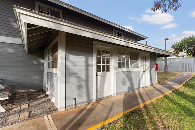 view of outbuilding