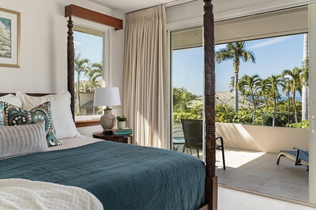 view of tiled bedroom