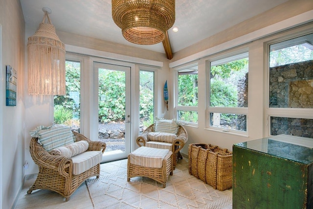 sunroom featuring plenty of natural light