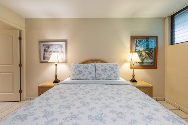 view of tiled bedroom