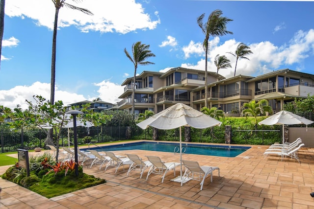 view of pool with a patio