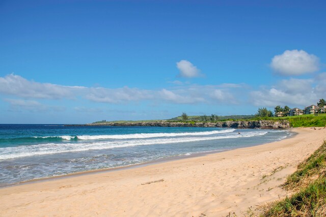 water view with a view of the beach