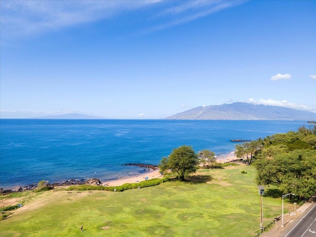 property view of water featuring a mountain view