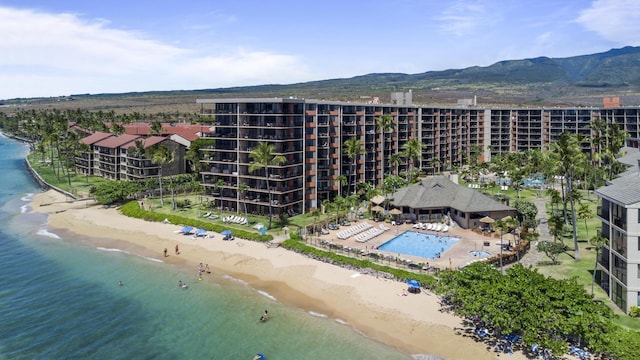 3445 Lower Honoapiilani Rd Unit 311, Lahaina, HI 96761 - drone / aerial view of a water and mountain view and apartment complex / building
