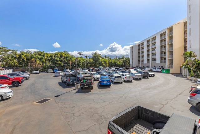 view of uncovered parking lot