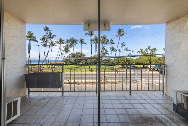 view of patio with a balcony