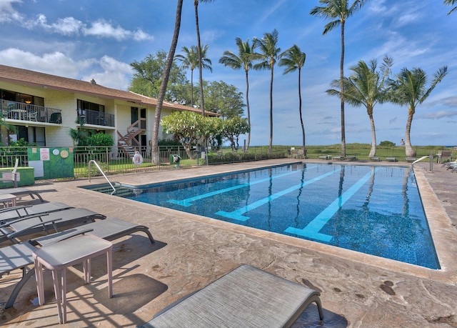 view of pool with a patio area