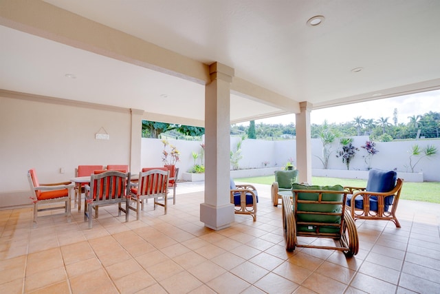 view of patio / terrace featuring an outdoor hangout area