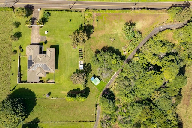 drone / aerial view featuring a rural view