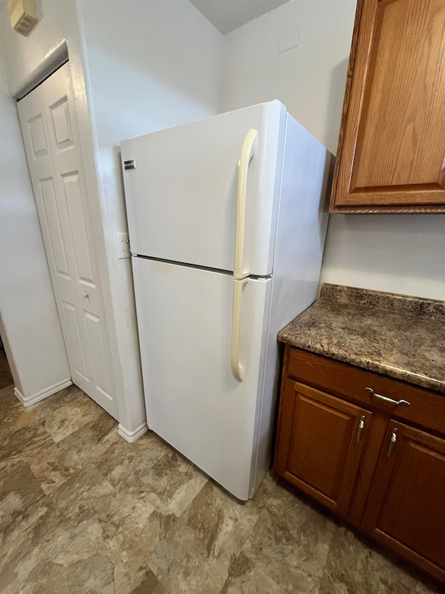 kitchen with white refrigerator