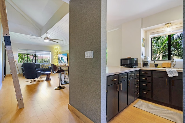 3788 Lower Honoapiilani Rd Unit E212, Lahaina, HI 96761 - kitchen featuring a sink, light wood-style floors, plenty of natural light, and light countertops