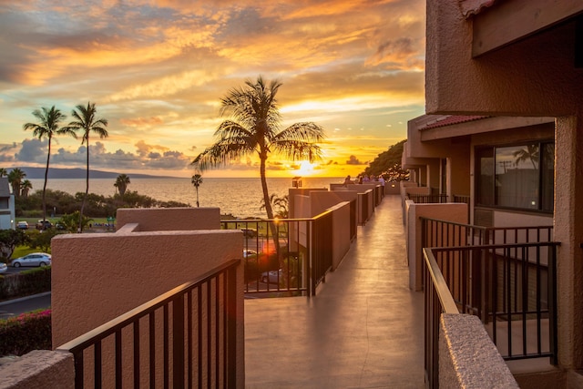 view of home's community featuring a water view