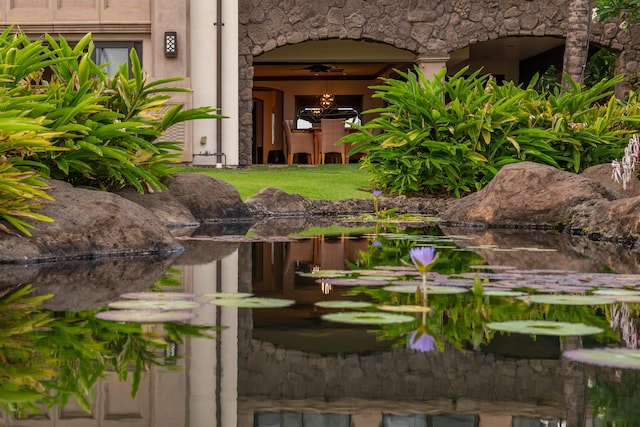 3800 Wailea Alanui Dr Unit B-102, Kihei, HI 96753 - exterior space with a garden pond
