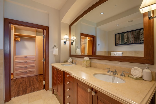 3800 Wailea Alanui Dr Unit B-102, Kihei, HI 96753 - full bathroom featuring double vanity and recessed lighting