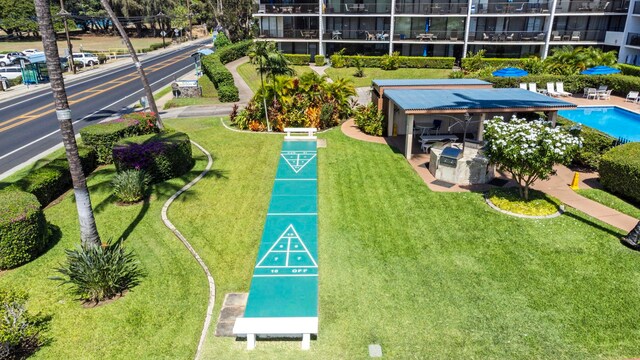 2653 S Kihei Rd Unit 306, Kihei, HI 96753 - view of property's community with shuffleboard and a lawn