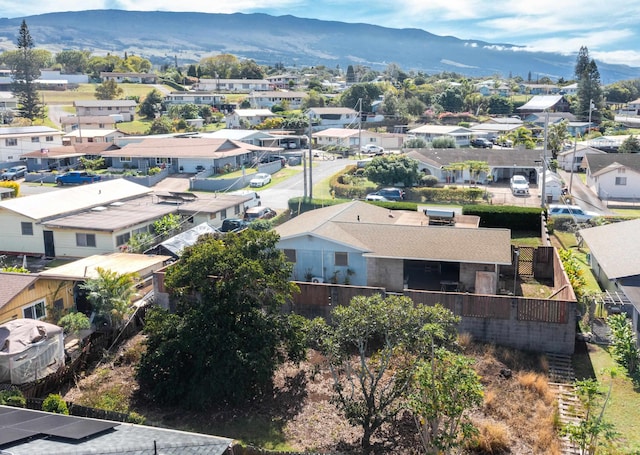 bird's eye view featuring a mountain view