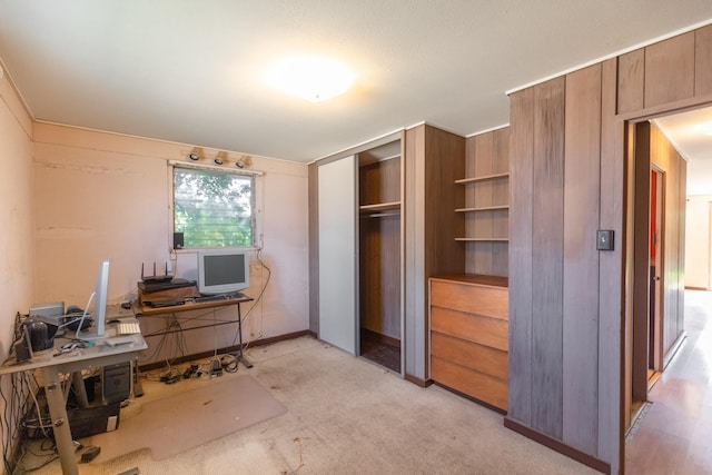 office featuring light colored carpet