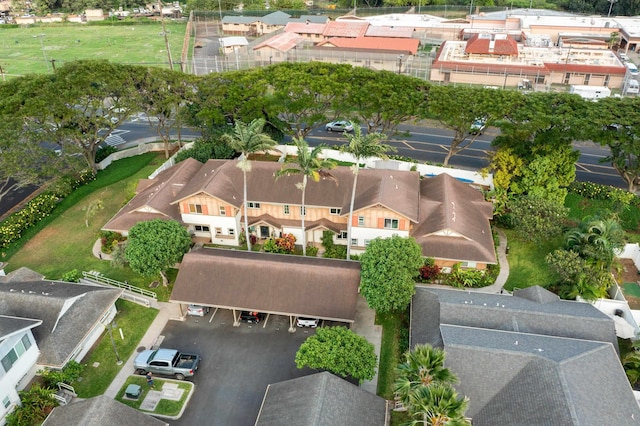 bird's eye view with a residential view