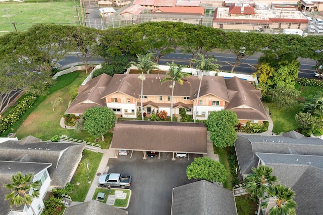 aerial view featuring a residential view