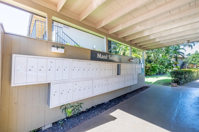 view of home's community featuring mail boxes