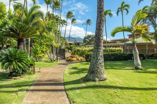 surrounding community featuring a lawn