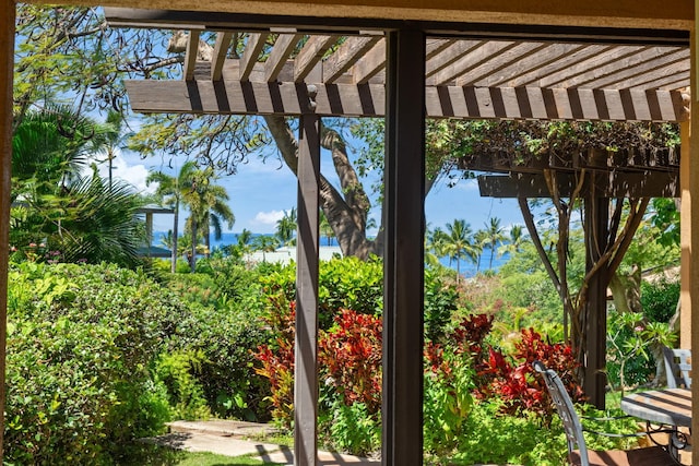 3300 Wailea Alanui St Unit 3A, Kihei, HI 96753 - view of patio featuring a pergola