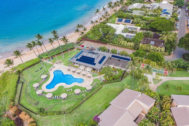 3300 Wailea Alanui St Unit 3A, Kihei, HI 96753 - aerial view of property's location with a pool and expansive coastline