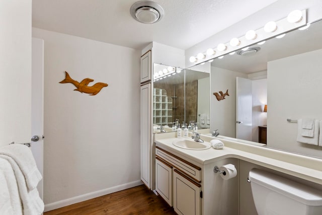 100 Hauoli St Unit 303, Wailuku, HI 96793 - bathroom with wood finished floors, vanity, and a shower