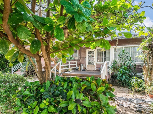 exterior space with a deck