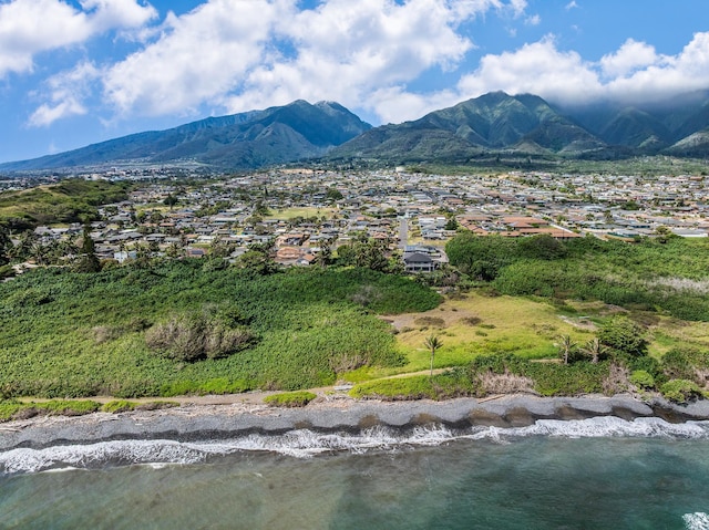 property view of mountains featuring a residential view