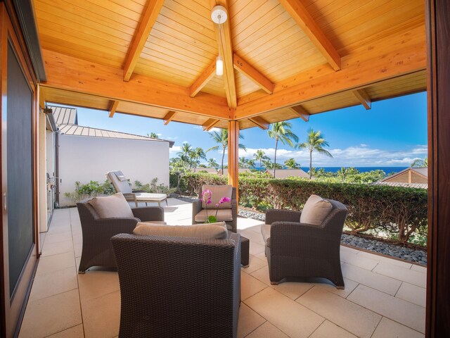 view of patio with a gazebo