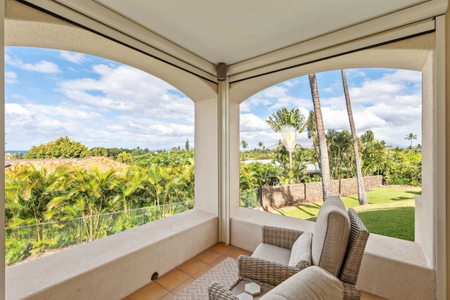 view of sunroom