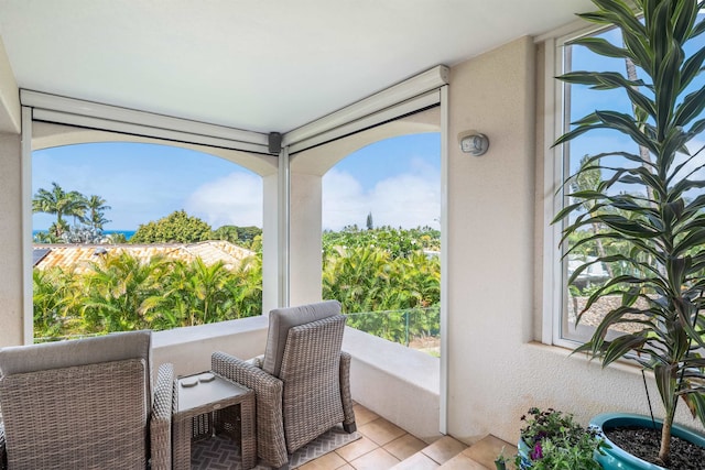 view of sunroom