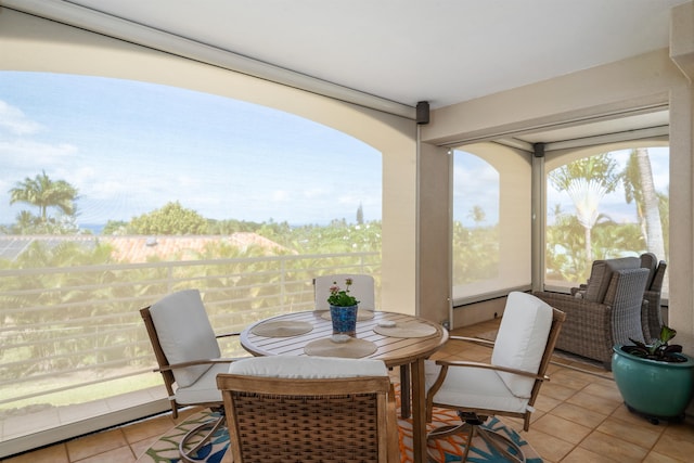 view of sunroom