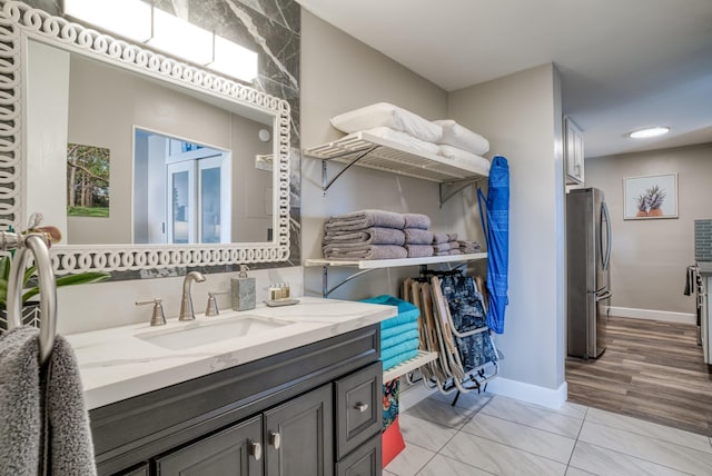 bathroom with vanity