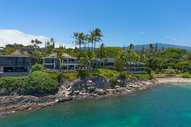 5163 Lower Honoapiilani Rd, Lahaina, HI 96761 - drone / aerial view of a water and mountain view
