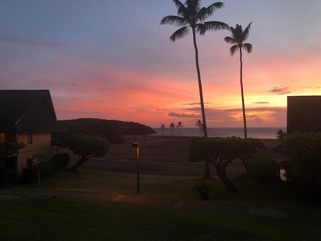 255 Kepuhi Pl Unit 13B04, Maunaloa, HI 96770 - yard at dusk with a water view