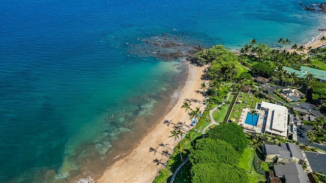 3600 Wailea Alanui Dr Unit 1101, Kihei, HI 96753 - aerial overview of property's location featuring waterfront with a beach