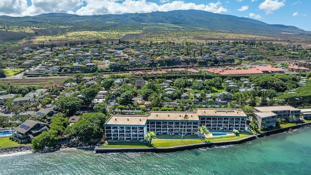 aerial view featuring a mountain view