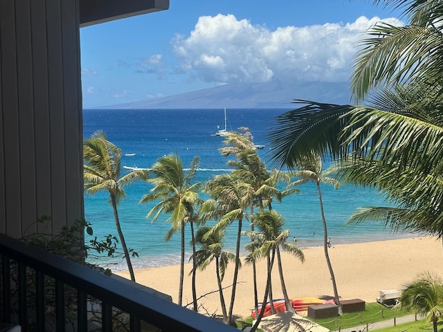 water view with a beach view