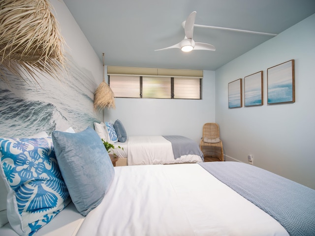 bedroom with a ceiling fan