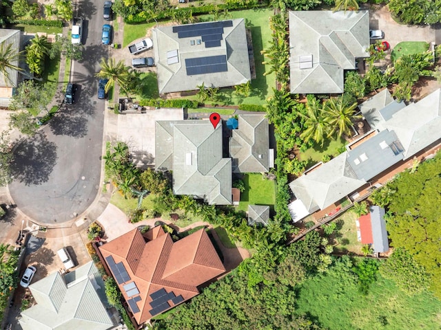 bird's eye view with a residential view