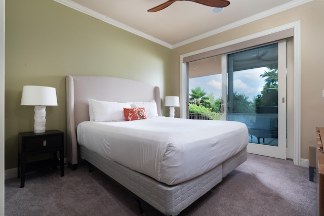 93 Makakehau St Unit G5, Kihei, HI 96753 - bedroom with access to exterior, carpet floors, ornamental molding, multiple windows, and baseboards