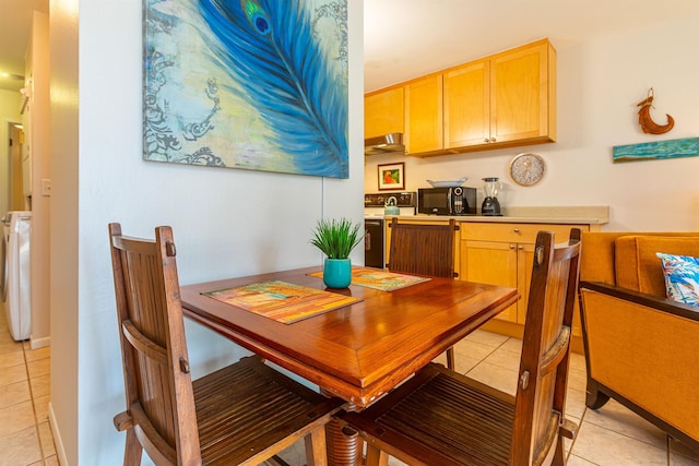 view of tiled dining room